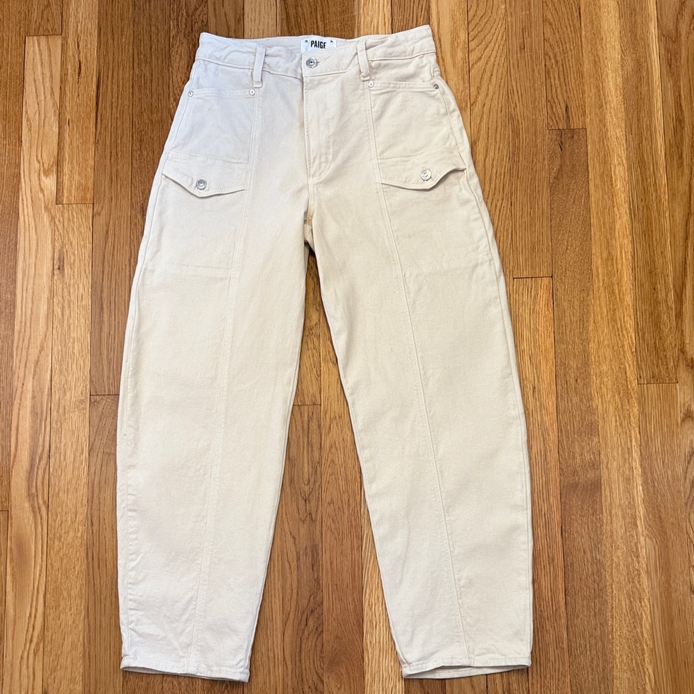 Paige Alexis High Waist Ankle Barrel Cargo Jeans size 29